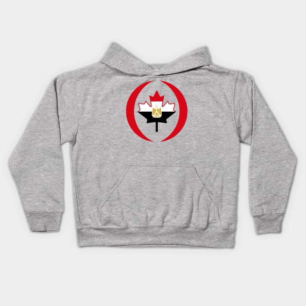 Egyptian Canadian Multinational Patriot Flag Series Kids Hoodie by Village Values